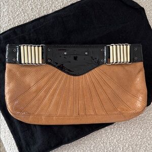 Rebecca Minkoff Tan and Black Clutch